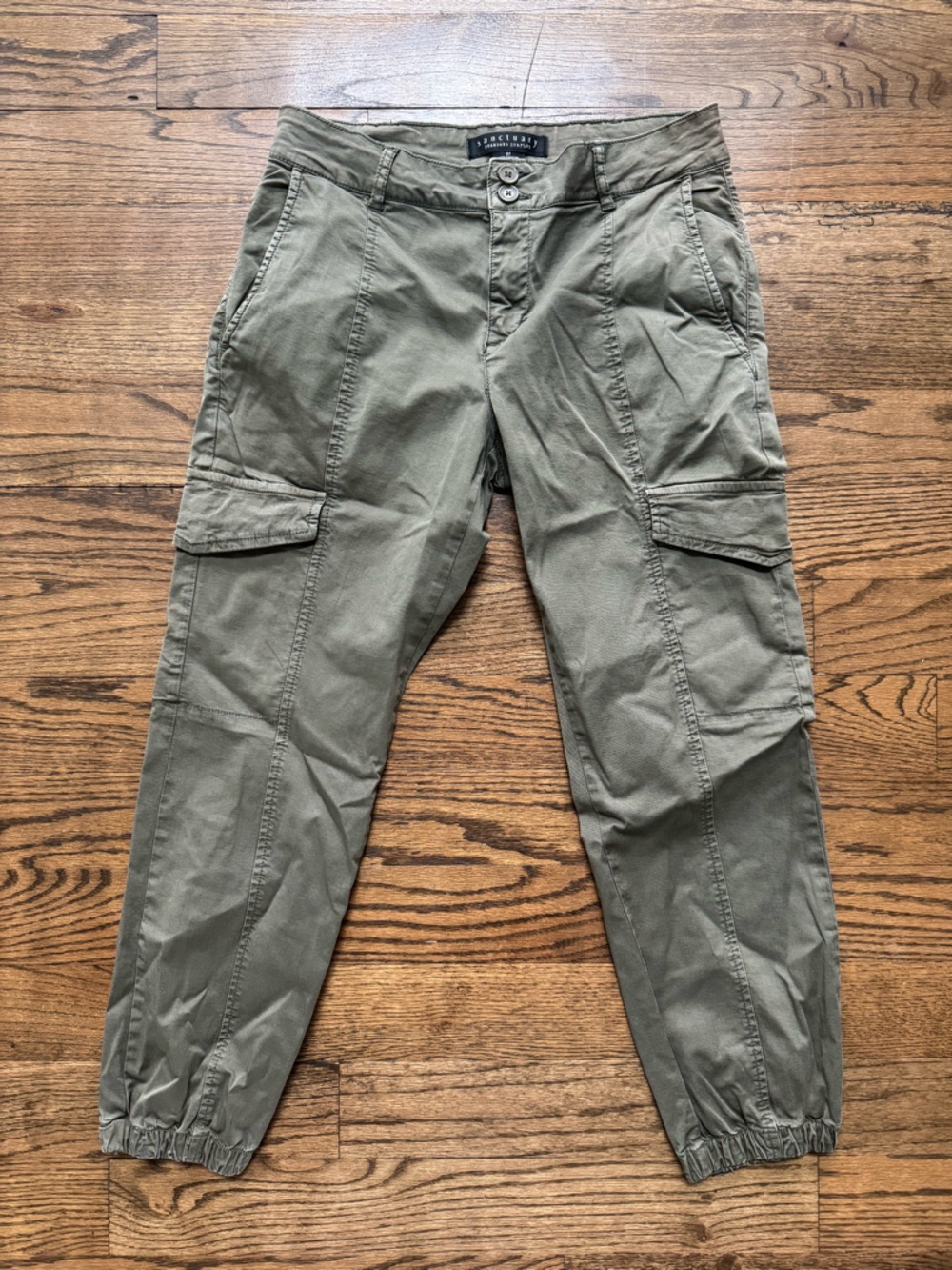 Sanctuary Olive Green Cargo Jogger Pants Size 27